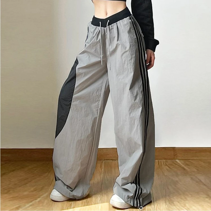 Y2K Cargo Pants Women Streetwear 90s Baggy Wide Leg Straight