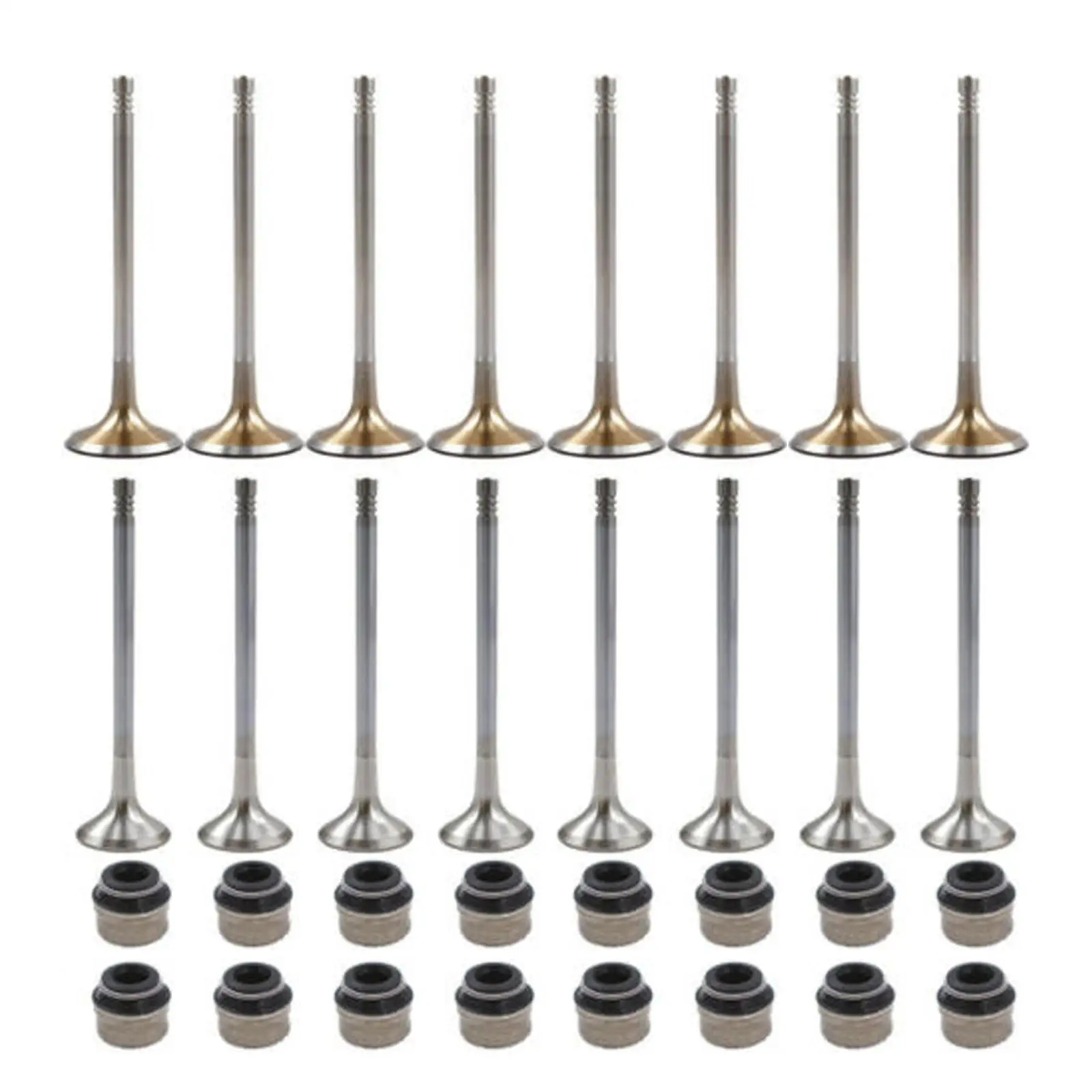 Pack of 16 Engine Intake Exhaust Valves Kit Fit for Audi VW 2.0T Fsi Tsi Direct Replaces Durable ,Exhaust L-102mm,Diameter-28mm