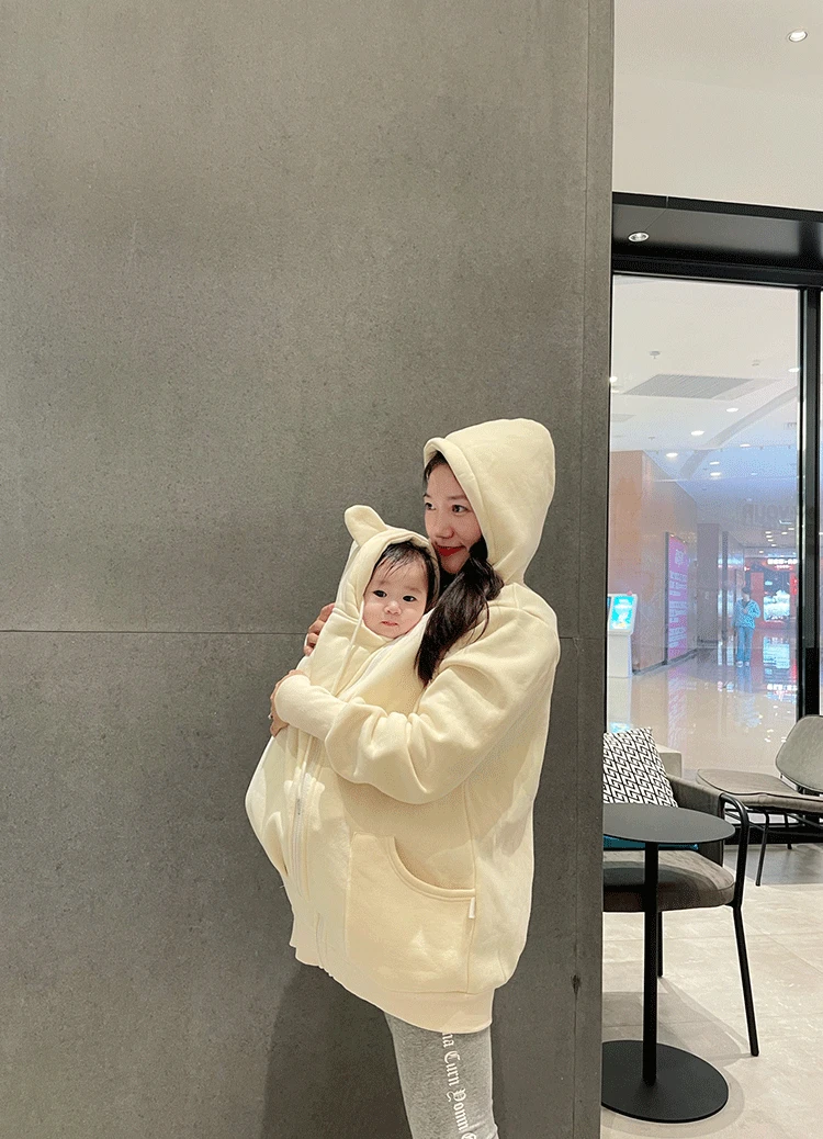 inverno roupas grávidas maternidade portador do bebê moletom com capuz casaco de inverno jaqueta de maternidade casaco de chuveiro do bebê portador de bebê casaco