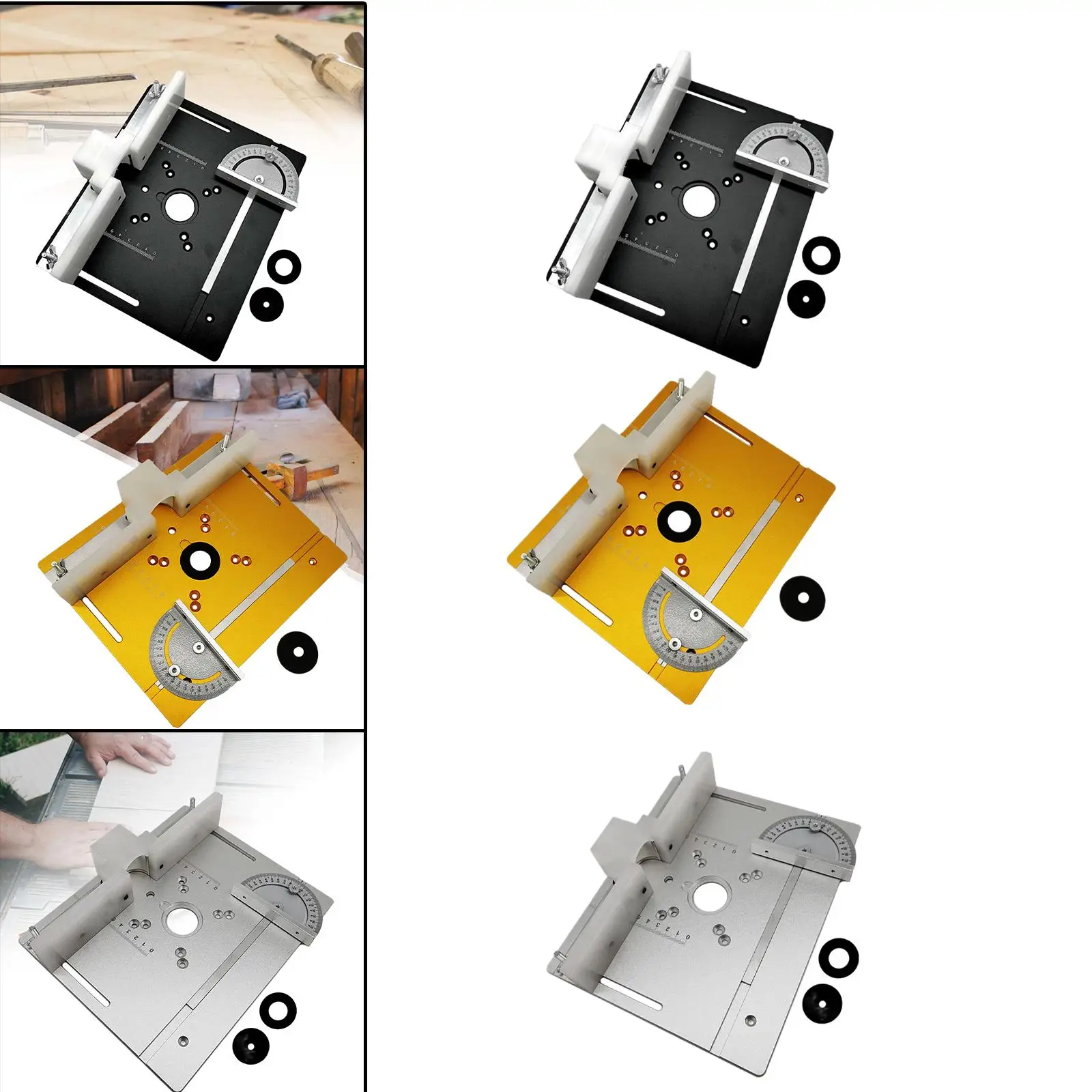 Aluminium Table Insert Tool Templates Gauge Guide Trimmer Tools Sliding Brackets Table for Woodworking