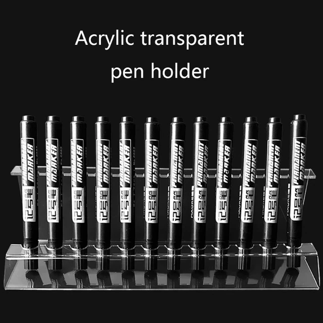 Acrylic Transparent Pen Holder Display Stand Multifunctional Pen Display  Stand 6/12-Slots Eyebrow Pen Stand Makeup Brush Rack