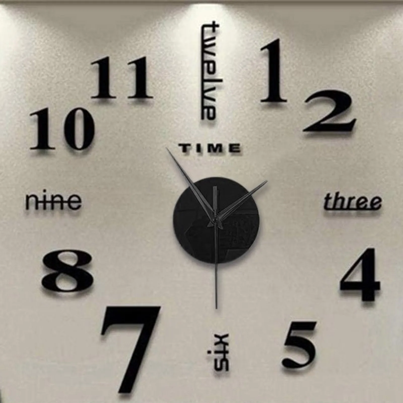 Frameless Diy Wall Mute Clock 3d Mirror Sticker Home Decor Wall Mute Clock 12-hour Display Wall Clock With Time Mark 50x50cm