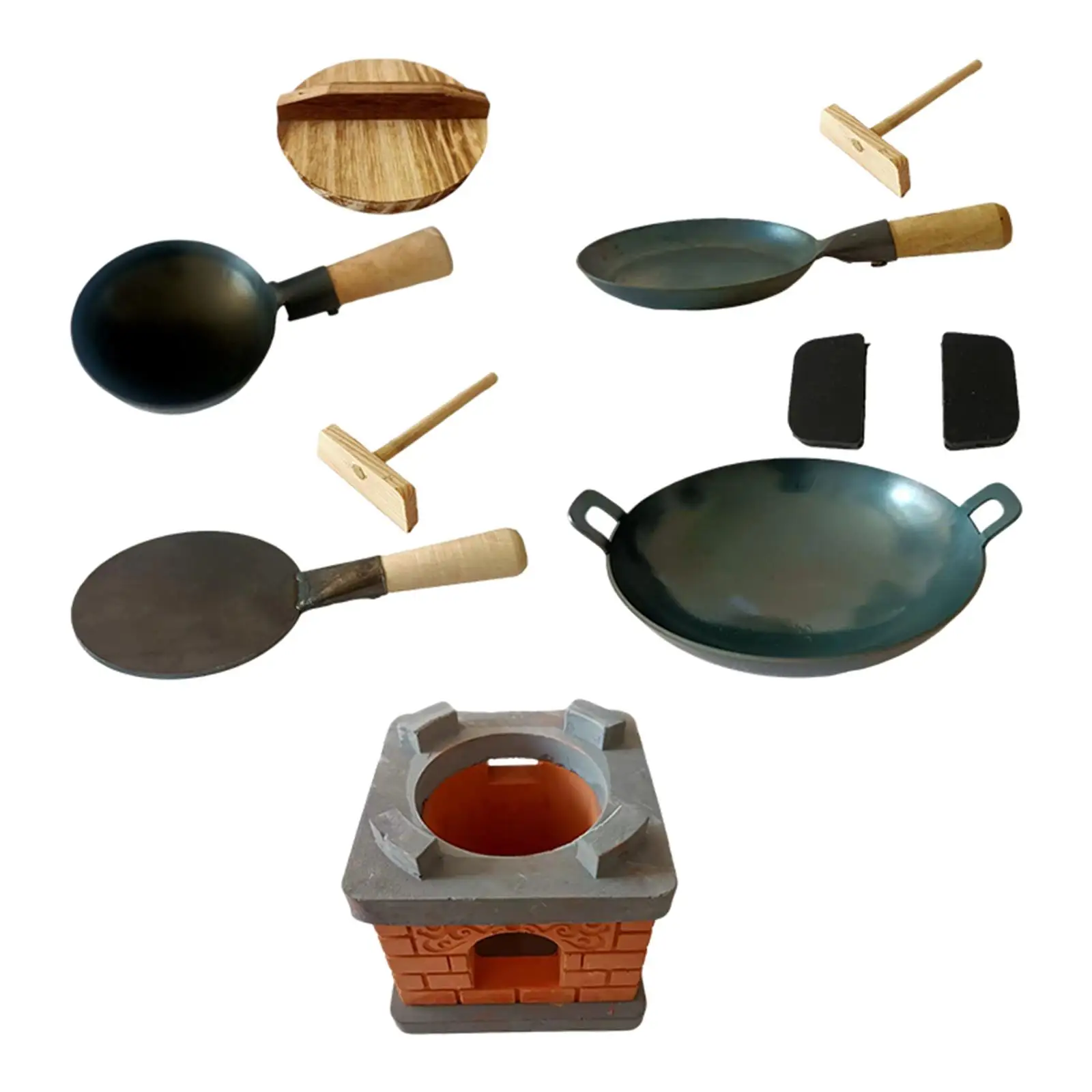 Kitchen Playset Miniature Educational Play Cookware Set for Small Kitchen Utensils Kids