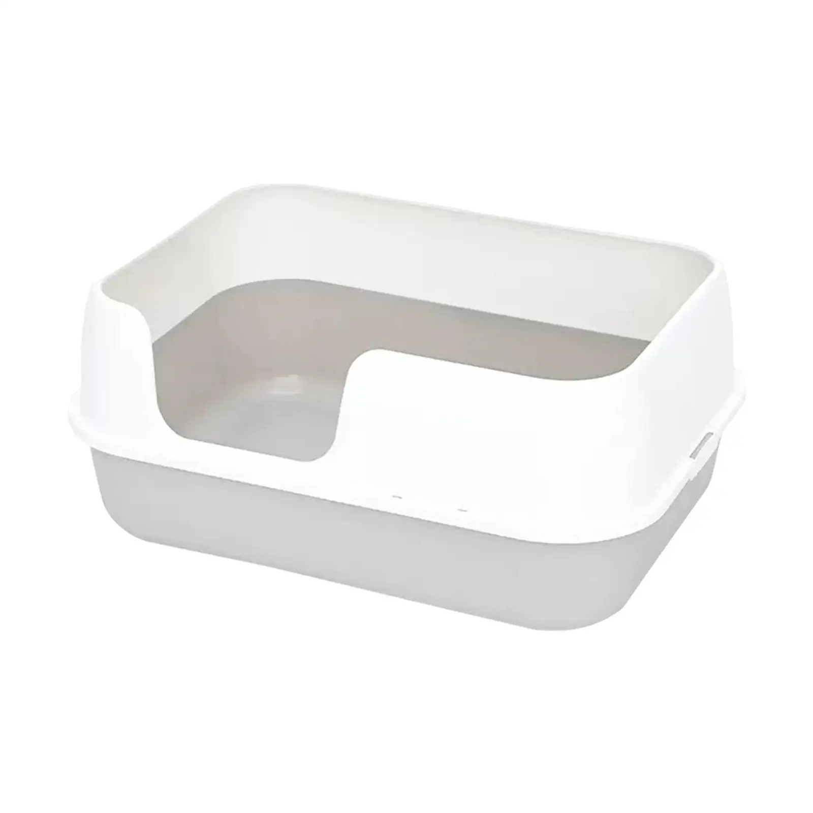 Cat Litter Box Tray Toilet Semi Enclosed Measure 24.4x17.3x10.2inch Portable
