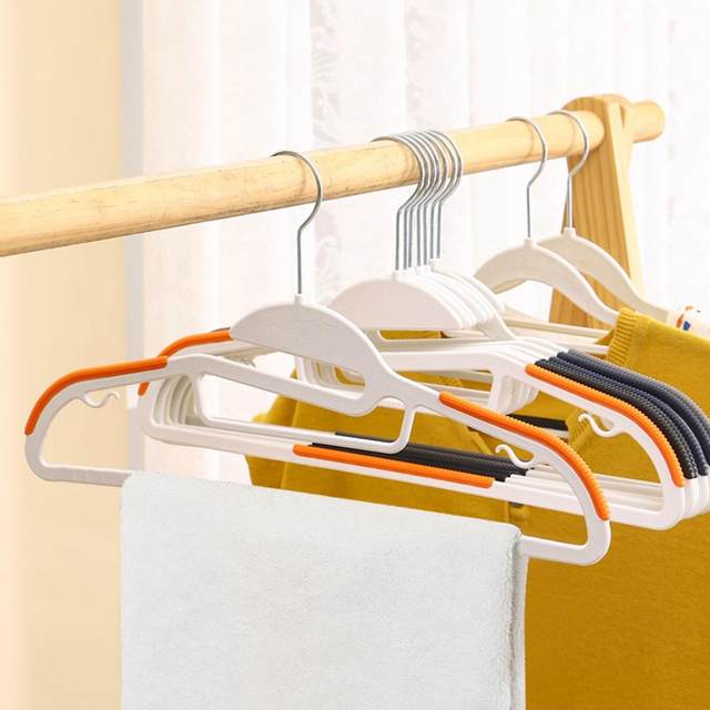 Non-slip Traceless Plastic Clothes Hangers - Thin Clothes Drying Racks For  Effortless Organization - Temu