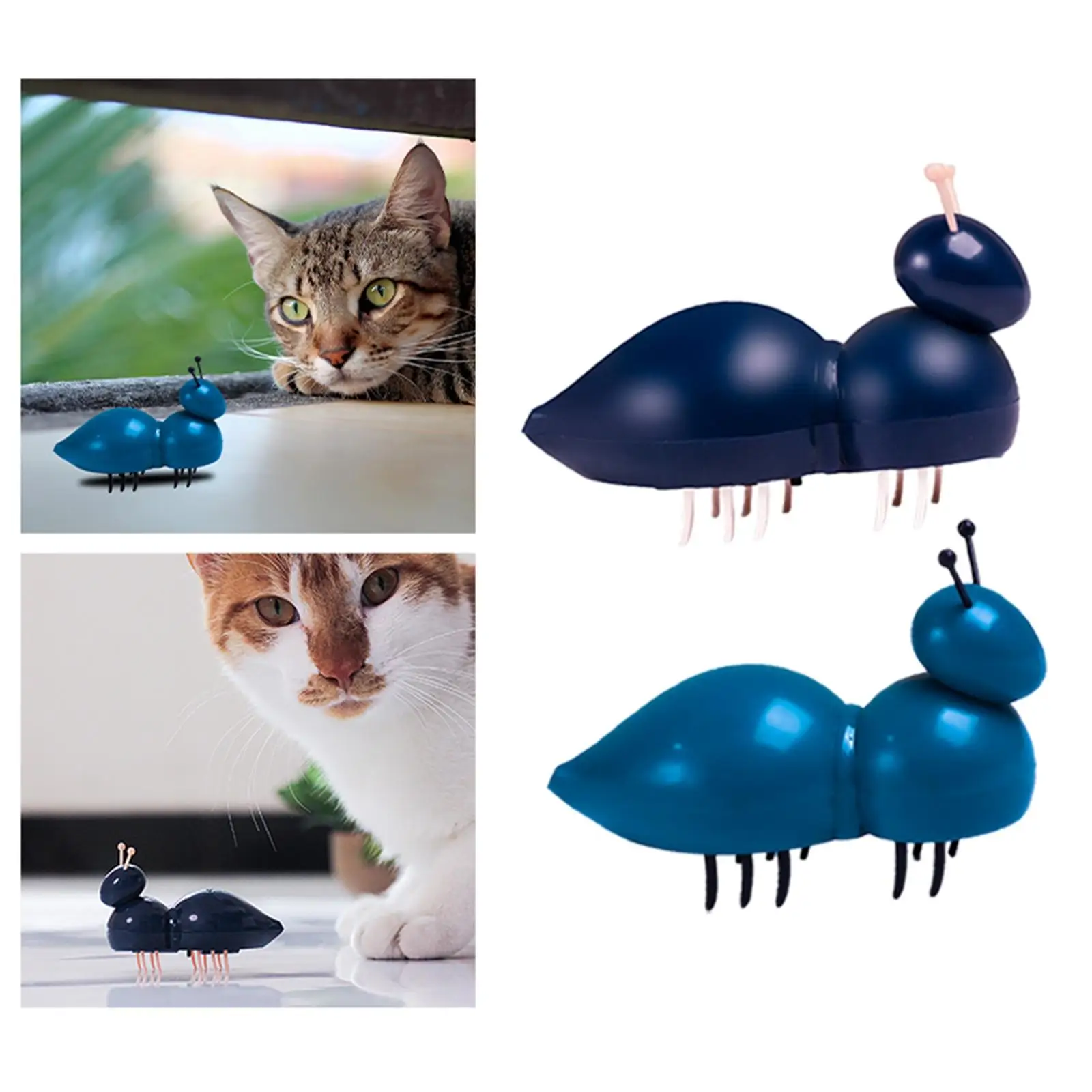 Cat Interactive Ant Toys Vibrate Sound Mini Toys Pet Toy Moving Escaping for Exercise