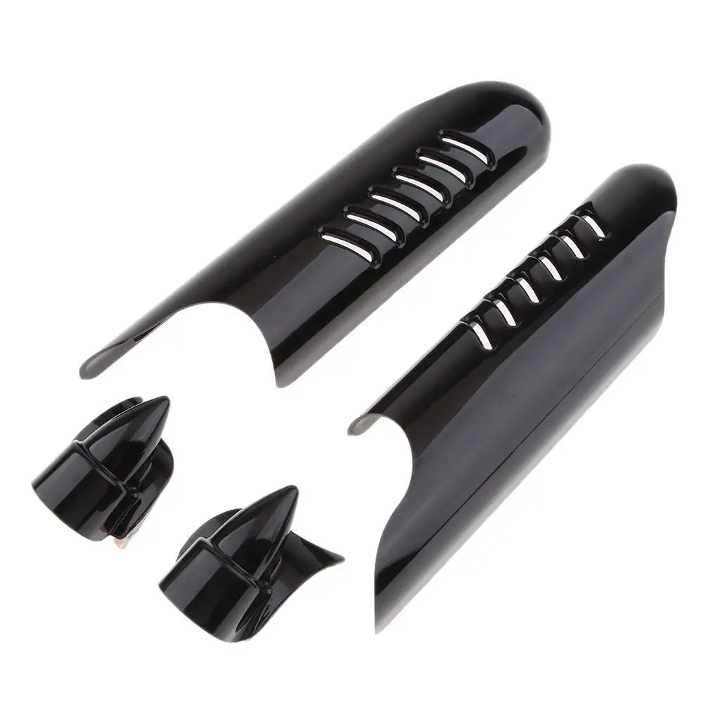 Black Front Fork Lower Leg Deflectors  - Fits for Touring Street Glides Trike