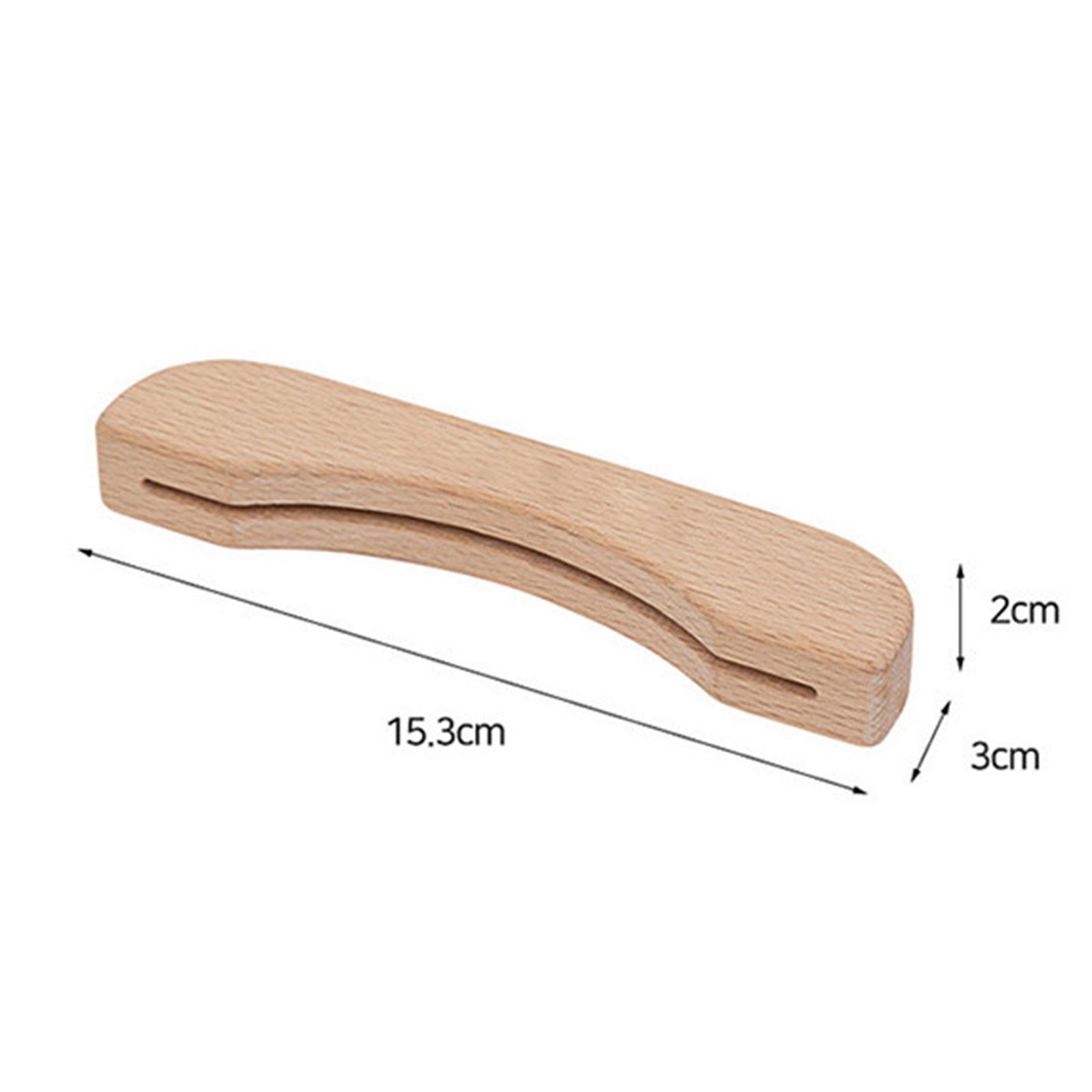 Solid Wood BBQ Pan Handle Heat Resistant Anti Scalding Grip for Grill Pan Sauce Pan