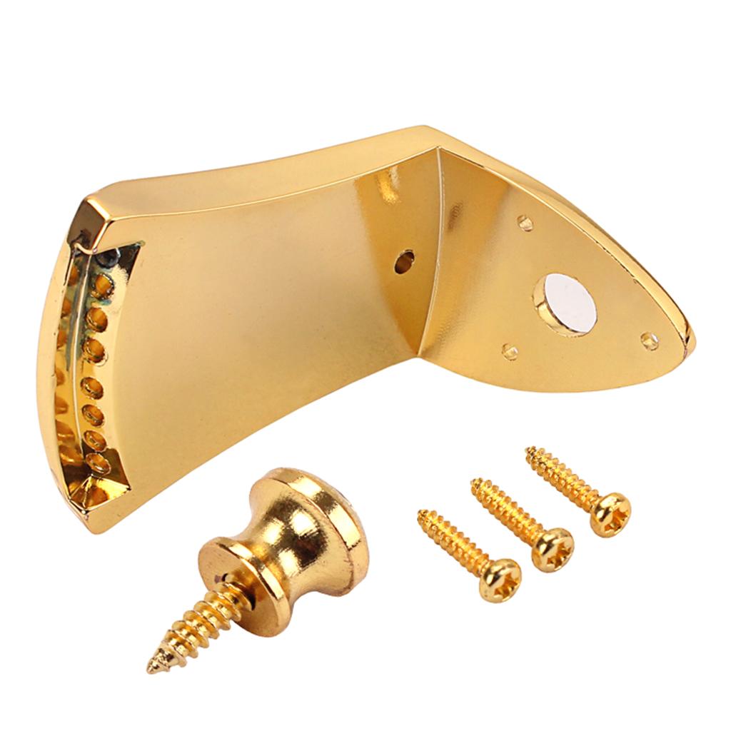 Tooyful Zinc Alloy Triangle 8 Strings Guitar Mandolin Tailpiece w/Screws Strap Buttons Parts