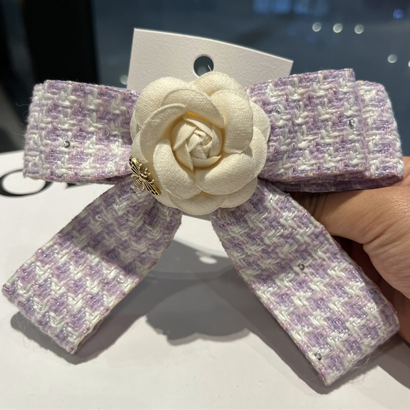 Koreanische Bowknot Blume Hahnen tritt Haar gummis Kopfschmuck einfache Kopfs eil Mädchen niedlichen Lederband Ring Cilps Mädchen Accessoires – Detail 11