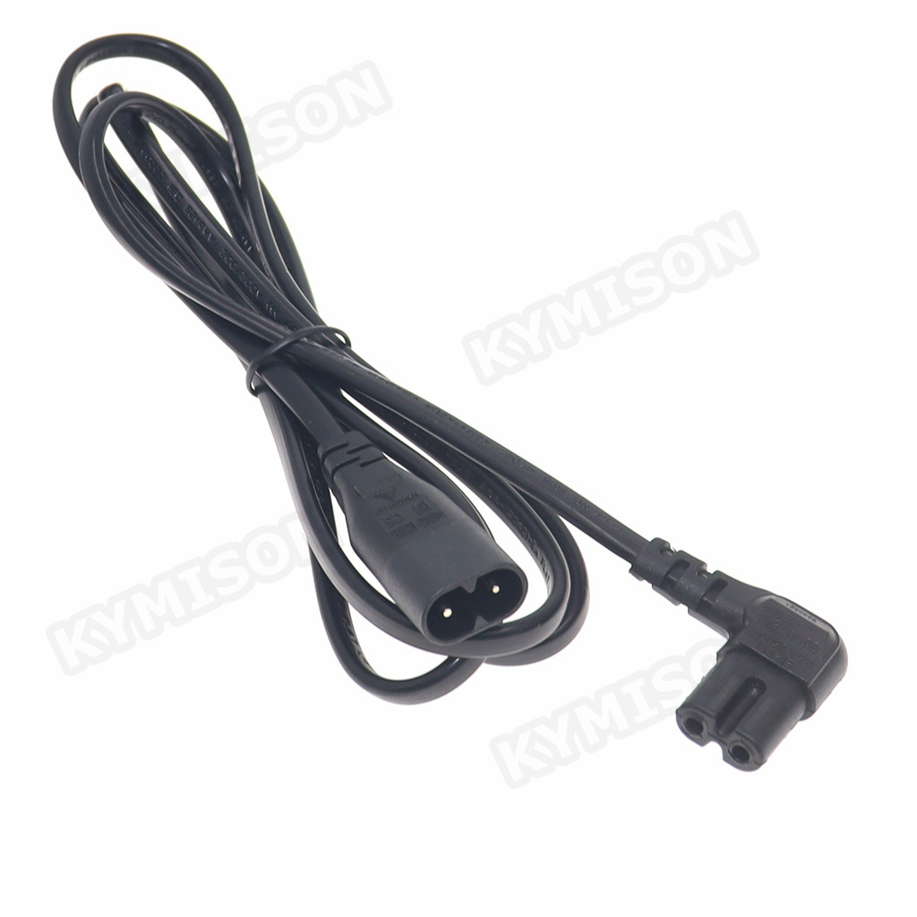 Description Picture 5 of itemBlack 2 Prong C7 to C8 Extension Cable Power Supply Cord Figure 8 Elbow AC Power Charge Cable For TV Electric Bike Laptop 1.5M