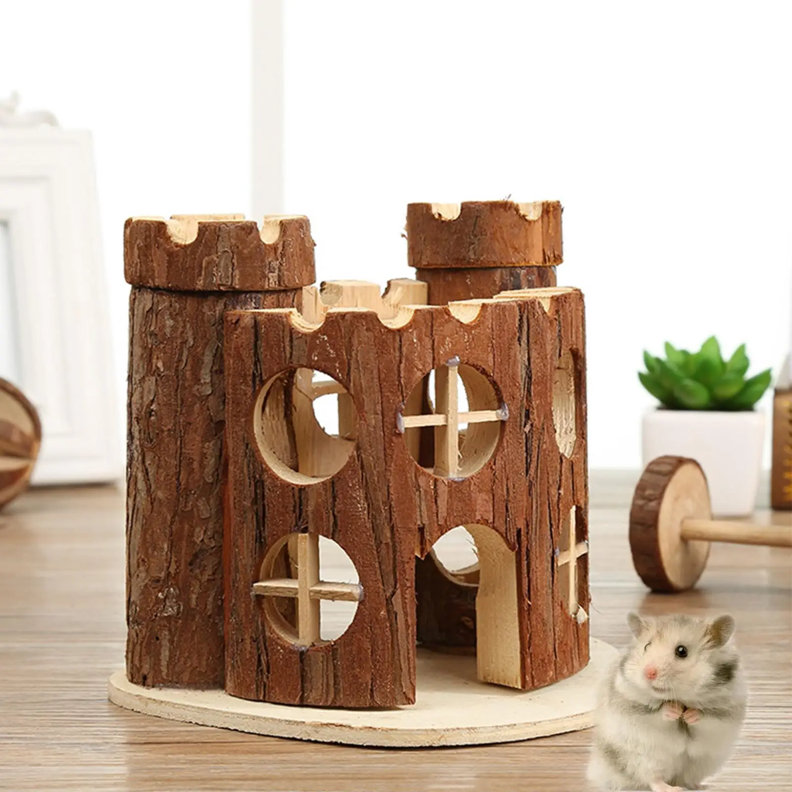 Pet Hamster Castle House Squirrel Shelter Sleeping Nest Small Animals Cage