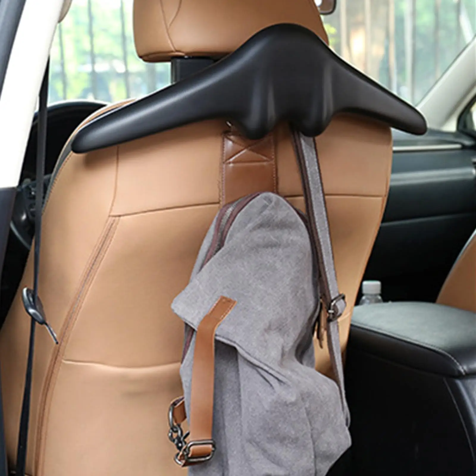 Car Coat Hangers Safety Hanger PU Leather Fit for Household Vehicle Bags