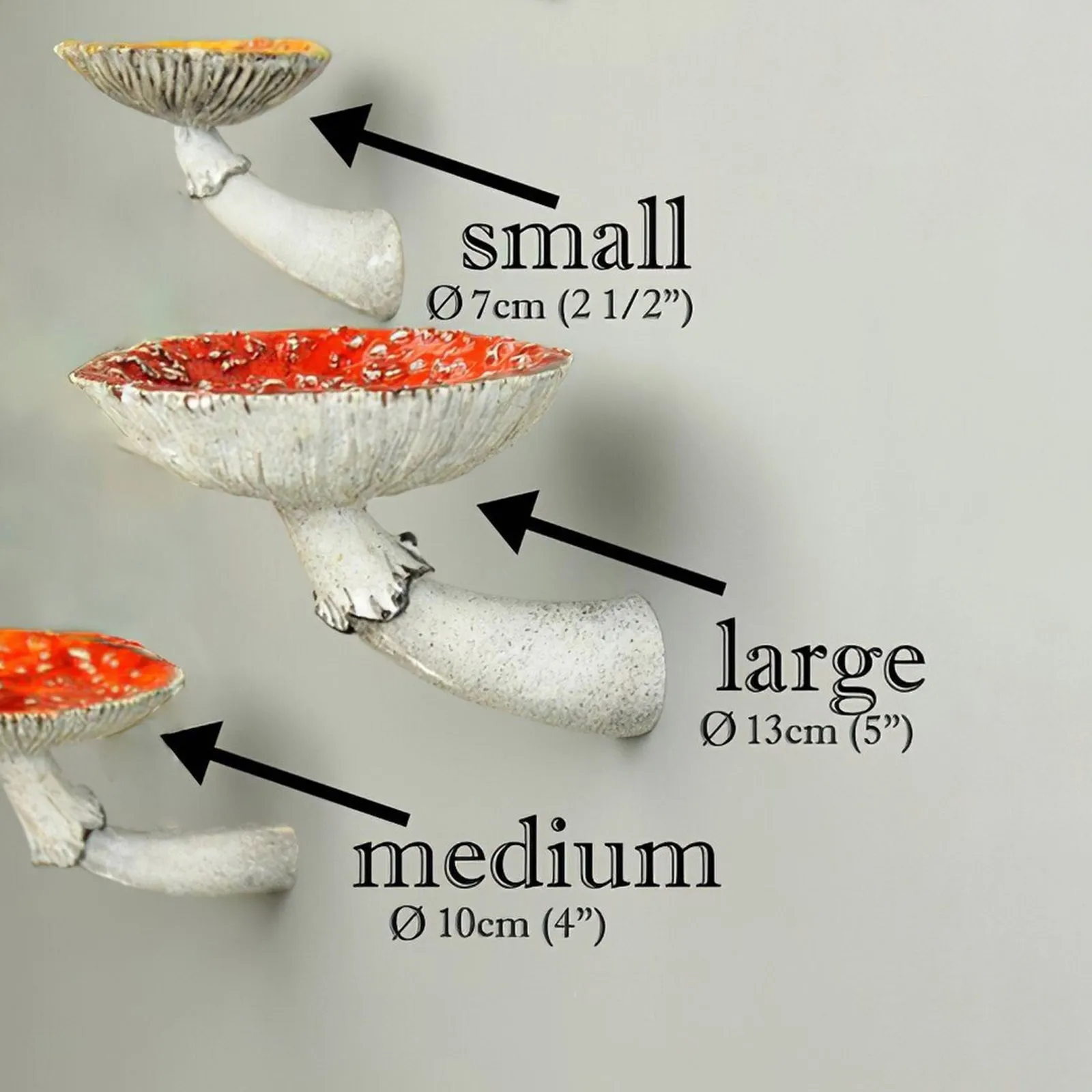 Mushroom Hanging Shelf Resin Wall Floating Shelf Amanita Mushroom Shape Home Decor Ornaments for Wall Hanging Shelves 2022