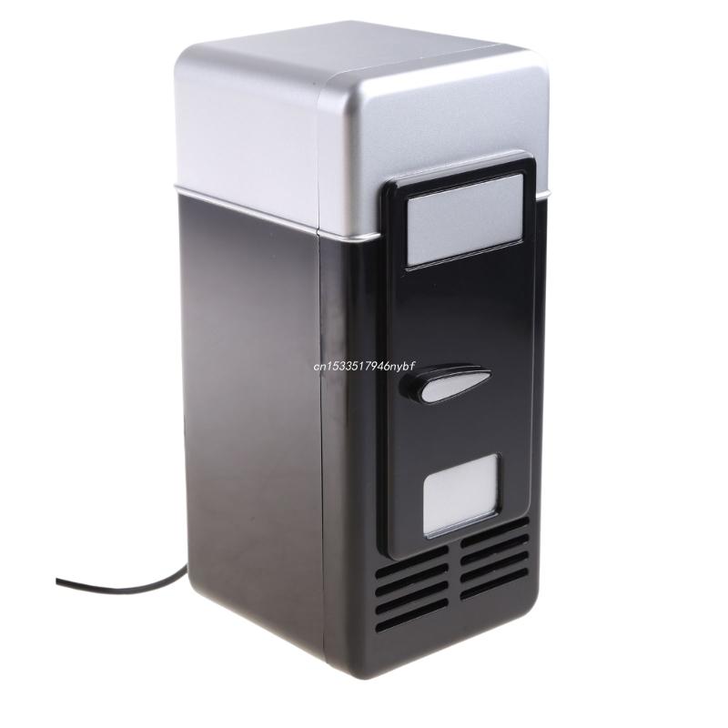 Title 5, USB Mini Fridge Refrigerator with LED Light Fri...