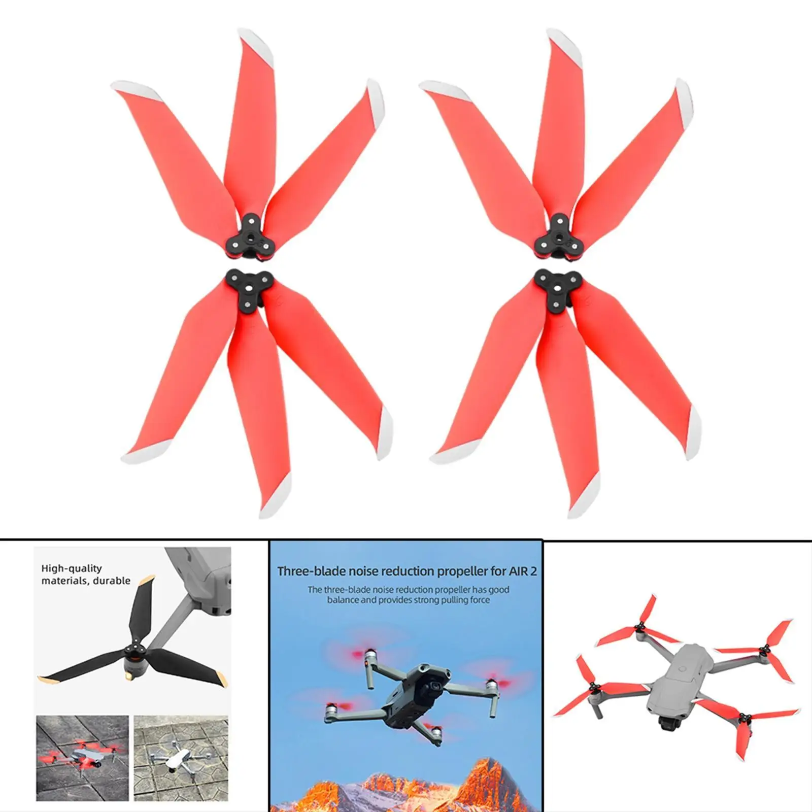 Low Noise Propellers Three Foldable Noise Reduction Props Strong Pulling Force Silent for /  