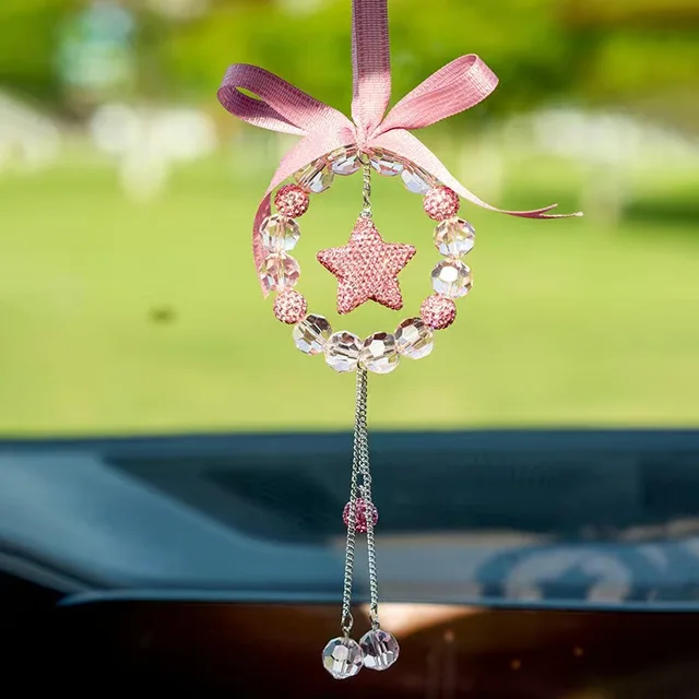 Car Rearview Mirror Aromatherapy Pendant Bow Ribbon Hanging Perfume  Decoration Interior Air Freshener Accessories Ornament Solid - AliExpress