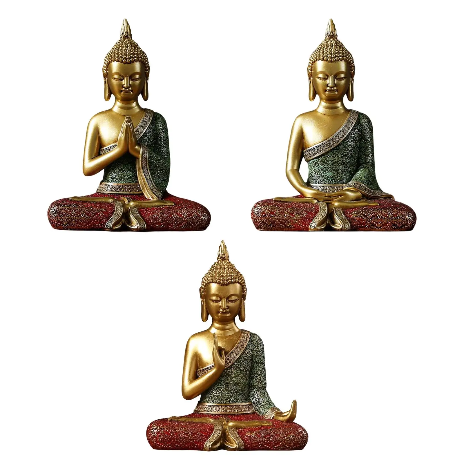 Buddha Statue Religious Sculpture Fengshui Decor for Home Office Decor Gift