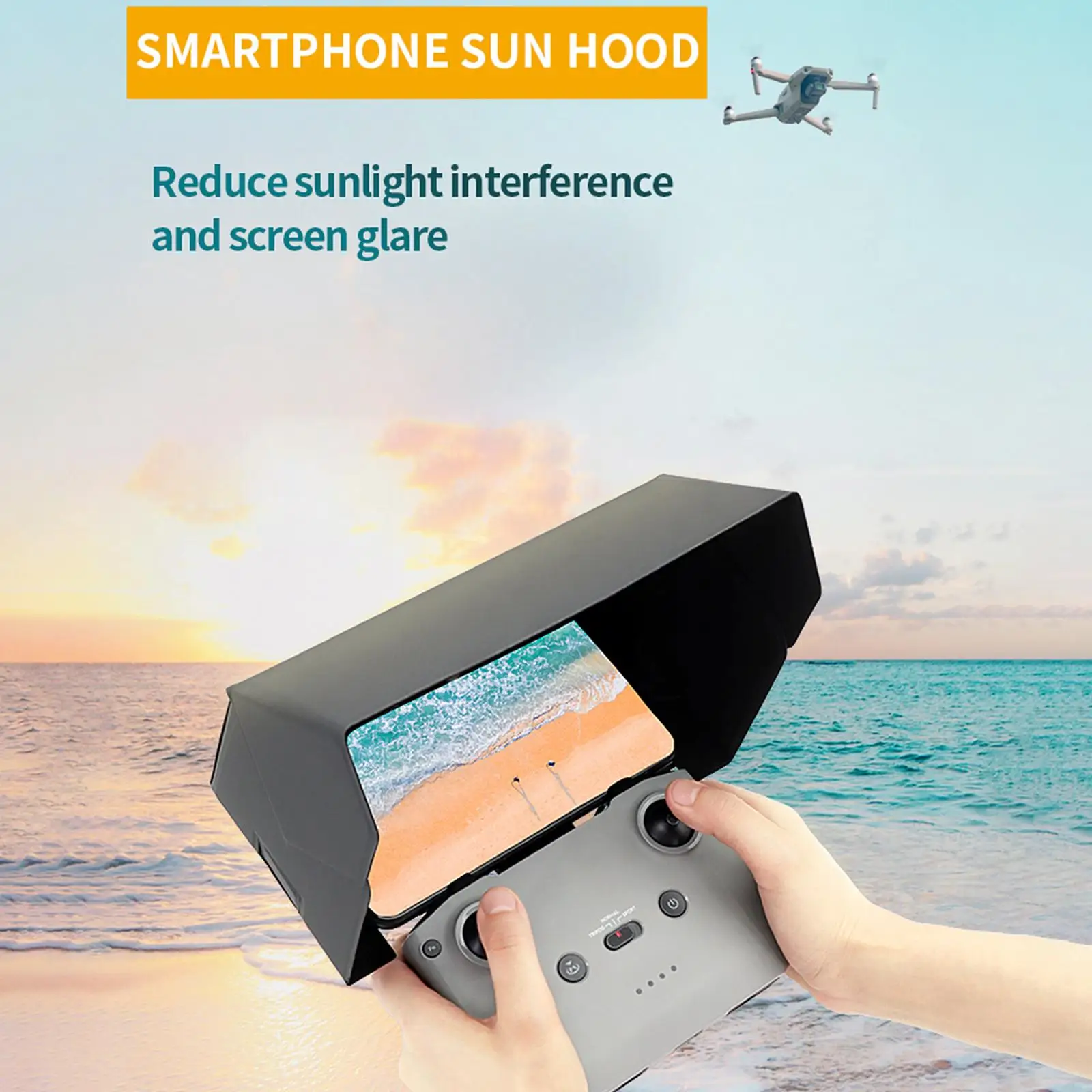 Folding Sun Hood Portable Mobile Phone Protection Tablet Sunshade Cover for DJI Mini 3 Pro Mavic 3 Drone Remote Control Outdoor