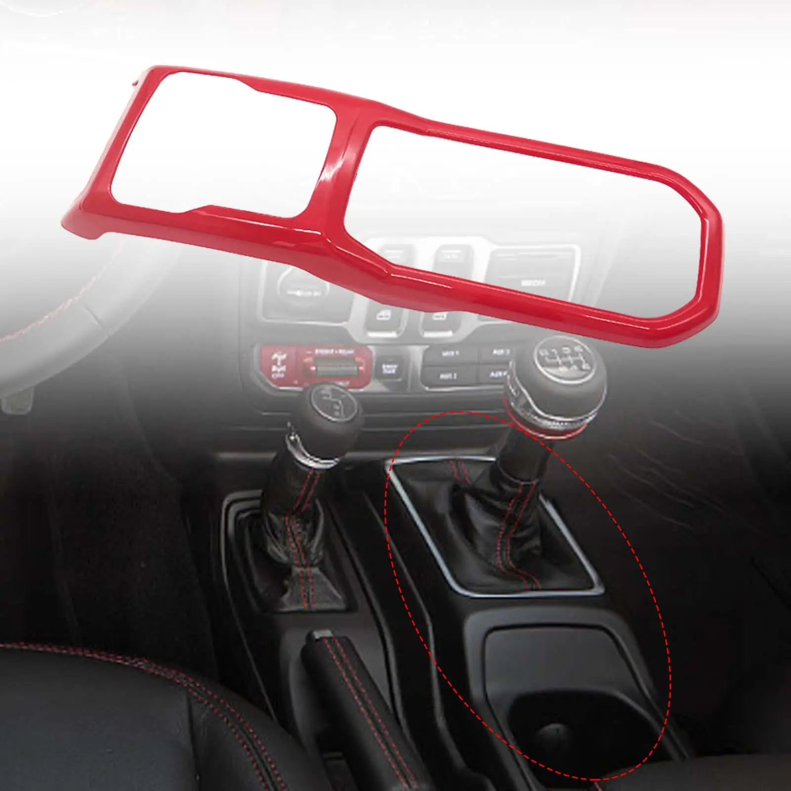 Gear Transfer Panel Cover Decoration Interior Accessories for Jeep 2018 to 2022 JL Stable Performance Easily to Install