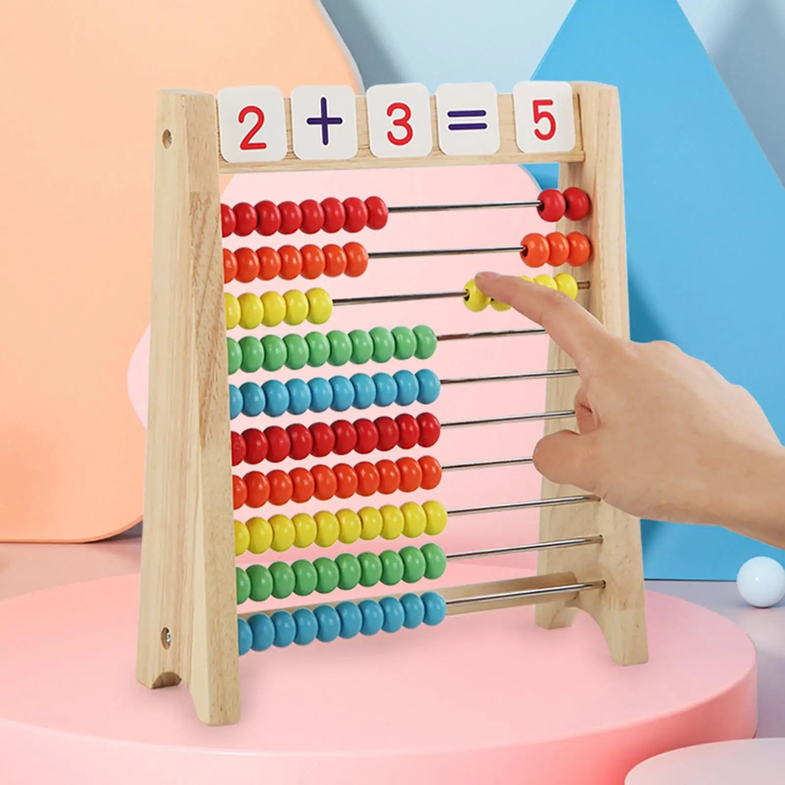 Wooden Abacus Toy Early Childhood Education Mathematics Toy Educational Counting Toy for Children Elementary Boys Girls Toddlers