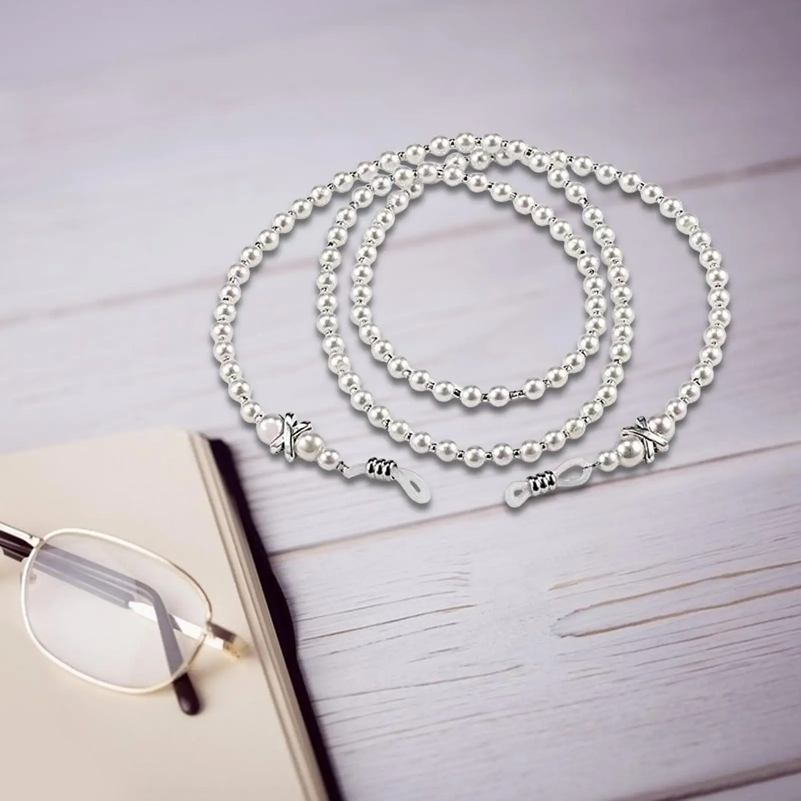 Beaded Eyeglass Chain Glasses Chain Necklace for Girls Eyewear Holder Glasses Holder Strap for Travel Anniversary Summer Beach