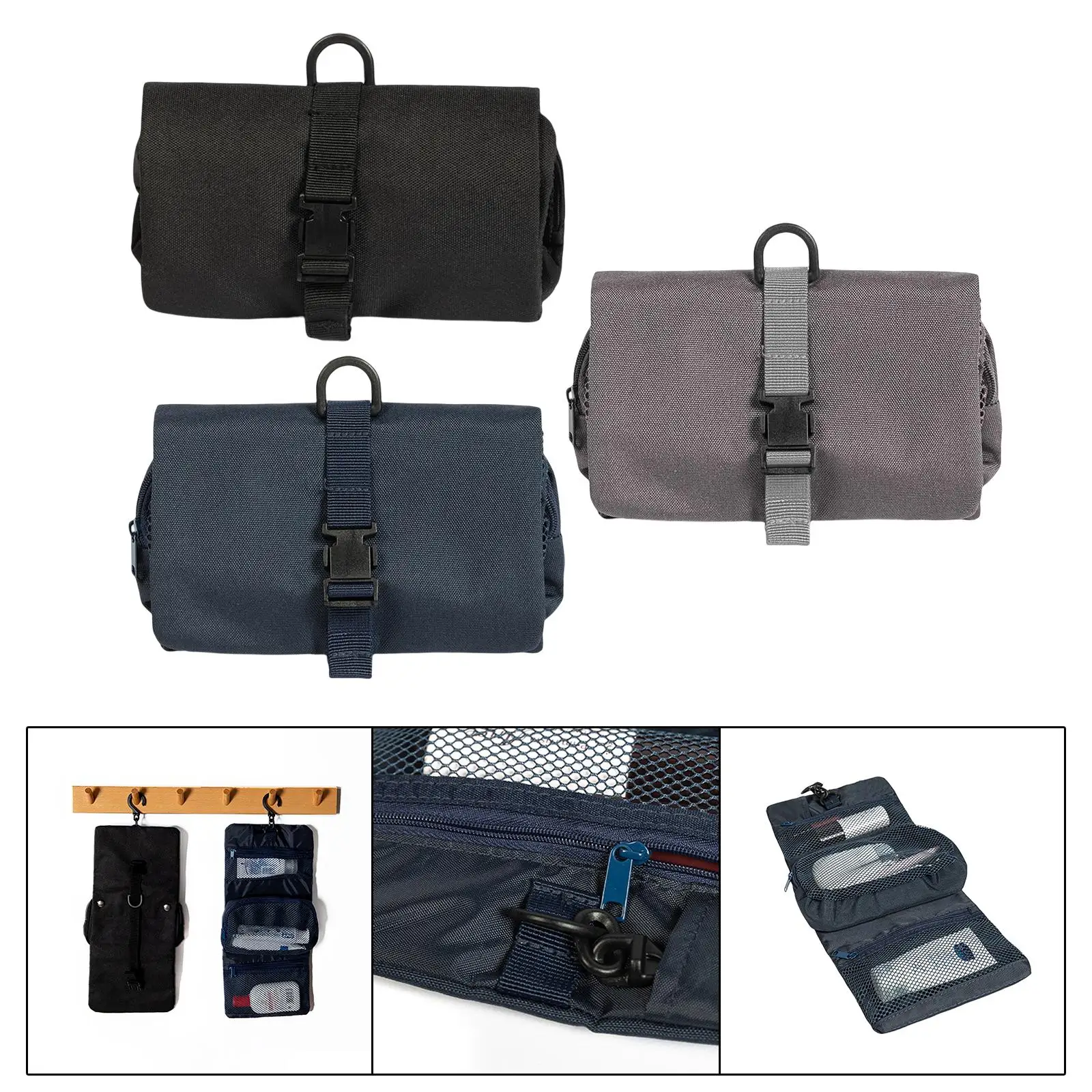 Travel Toiletry Bags Multifunctional Hanging Toiletries Storage Case Travel Pouch