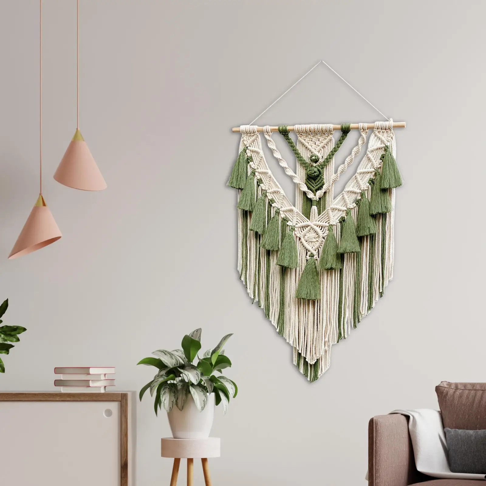 Nordic Macrame Tapestry Boho Handcrafted for Bedroom Playroom Decoration