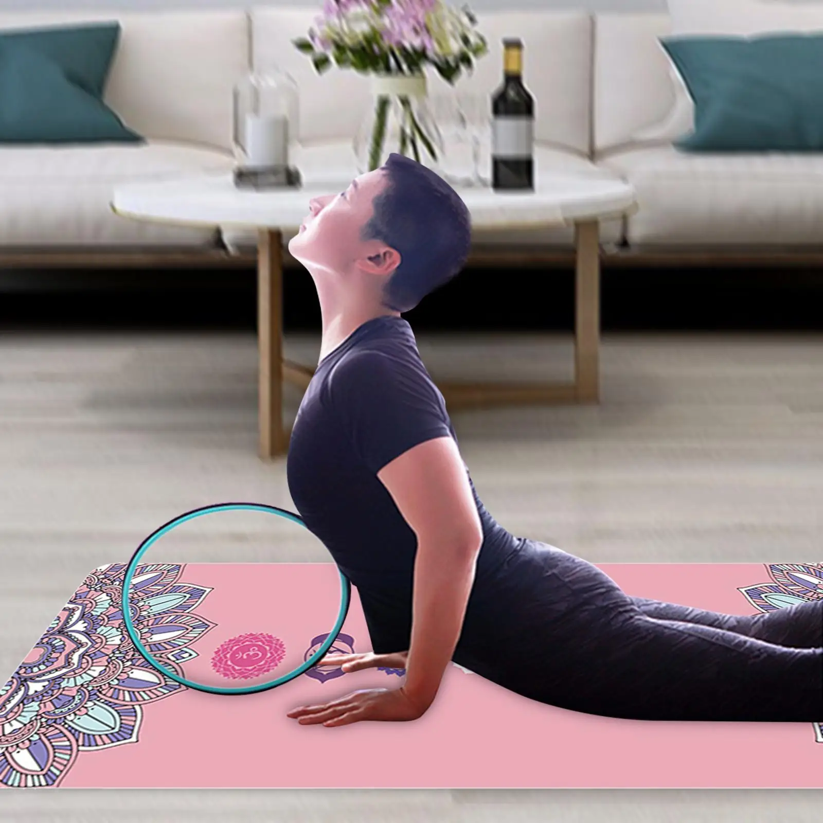 Yoga Mat Floor Protection Adult Unisex High Density Exercise Mat for Fitness