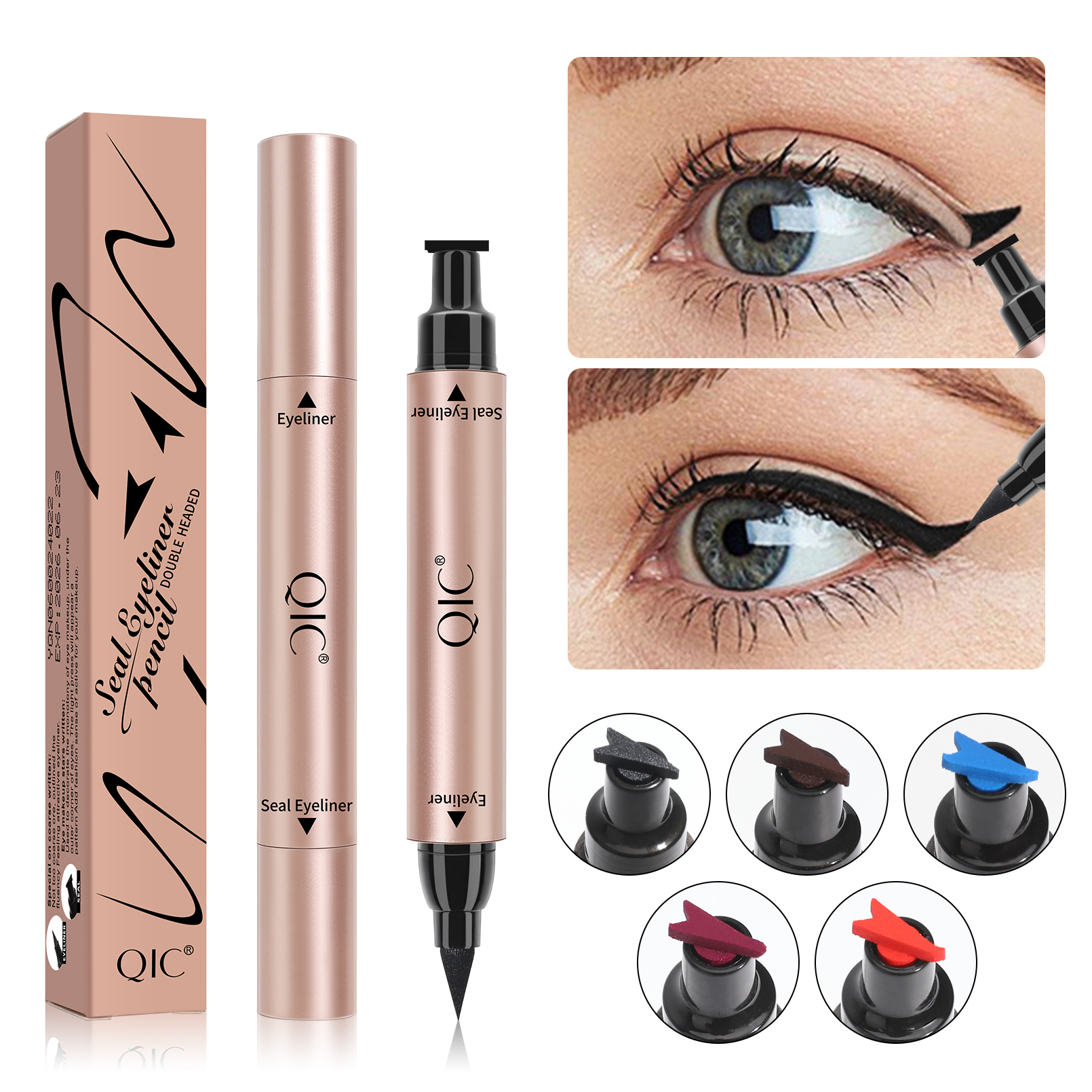 Best of Colour Eyeliner Stamp Seal Pen Long Lasting Waterproof Blue Eye Liner Liquid Black Pencil Make-up For Women Cosmetics Tool Reviews & Tips - Image 3