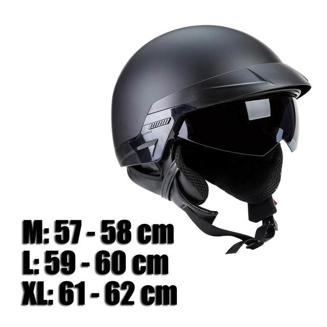 Motorcycle Half Retractable Visor Half  for Bike Cruiser Scooter ATV