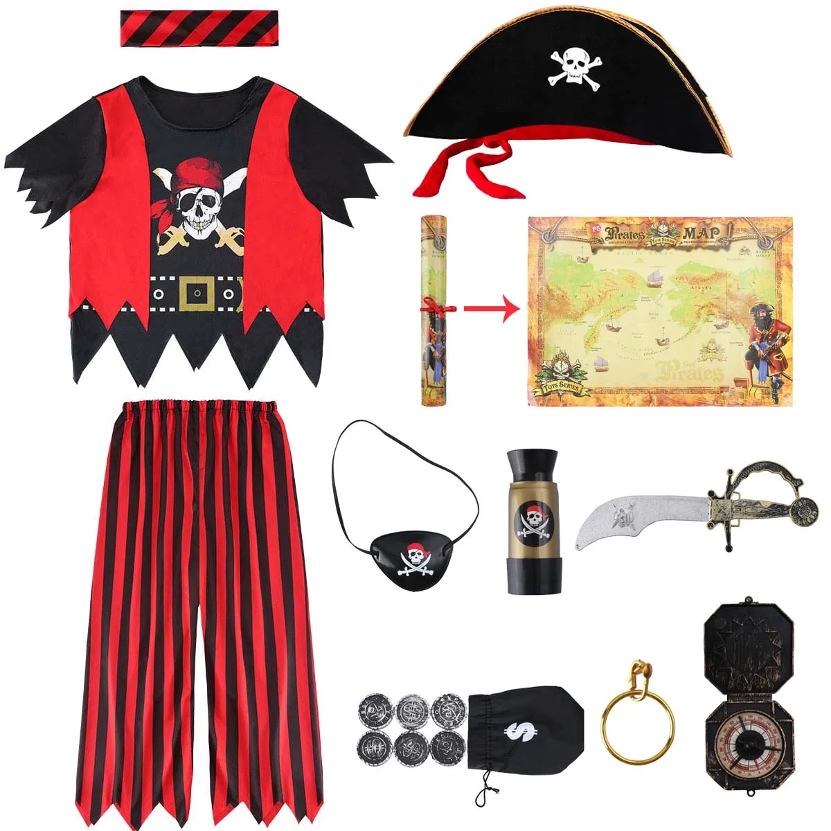 Купить карнавальные костюмы Пираты для детей по недорогой цене с доставкой по Москве и России