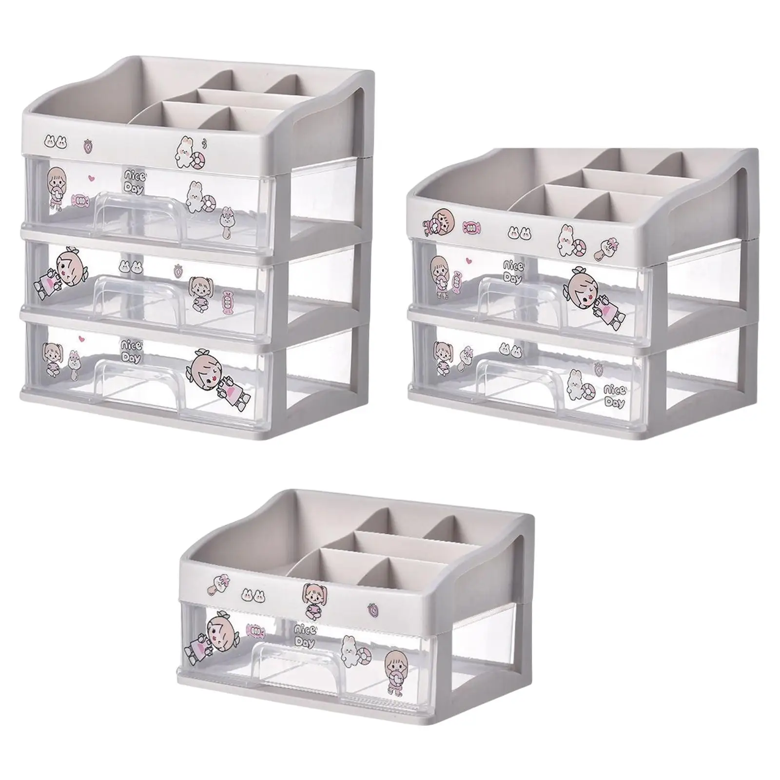 Jewelry Container with Drawers Sundries Storage Box for Lotions Bedroom Countertop