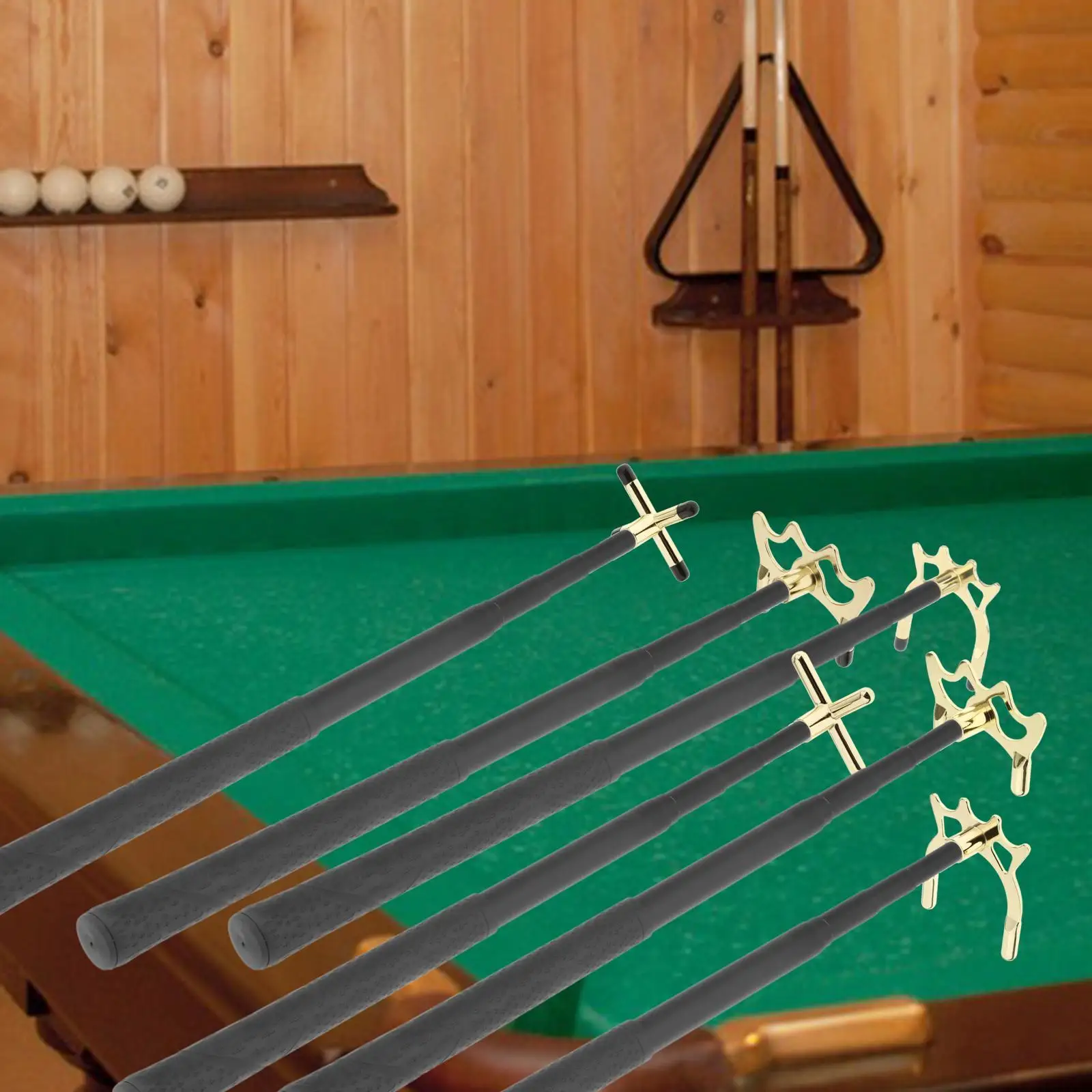 Retractable Pool Bridge Sticks, Billiards Cue Sticks with Removable Bridge Head, Anti Slip Handle Billiard Pool Cue Accessory