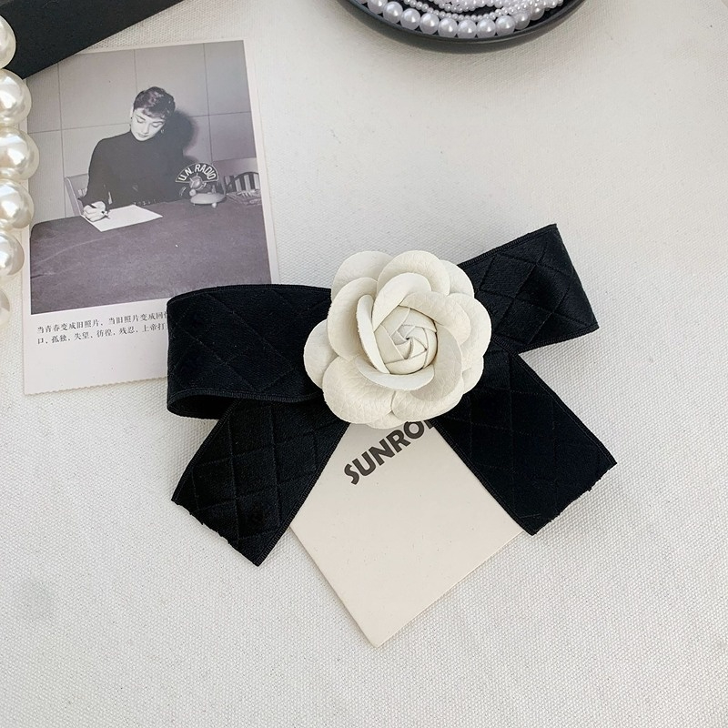 Neue Spitze Bogen Haarnadel Seil Welle Blume Ins Ring Clip Kamelie Krawatte Scrunchies Haarspangen Für Frauen Mädchen Kopfschmuck – Detail 2