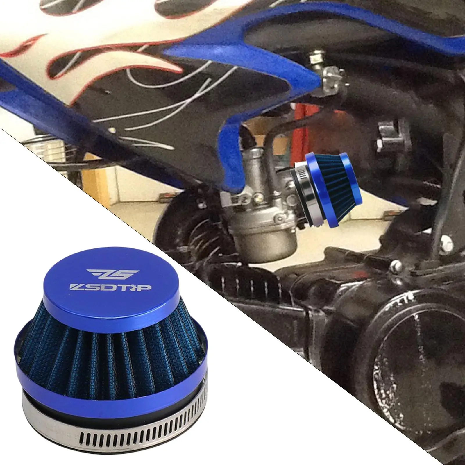 Motorcycle Air Filter 48mm / 55mm Intake Mushroom Head Cleaner for Off Road