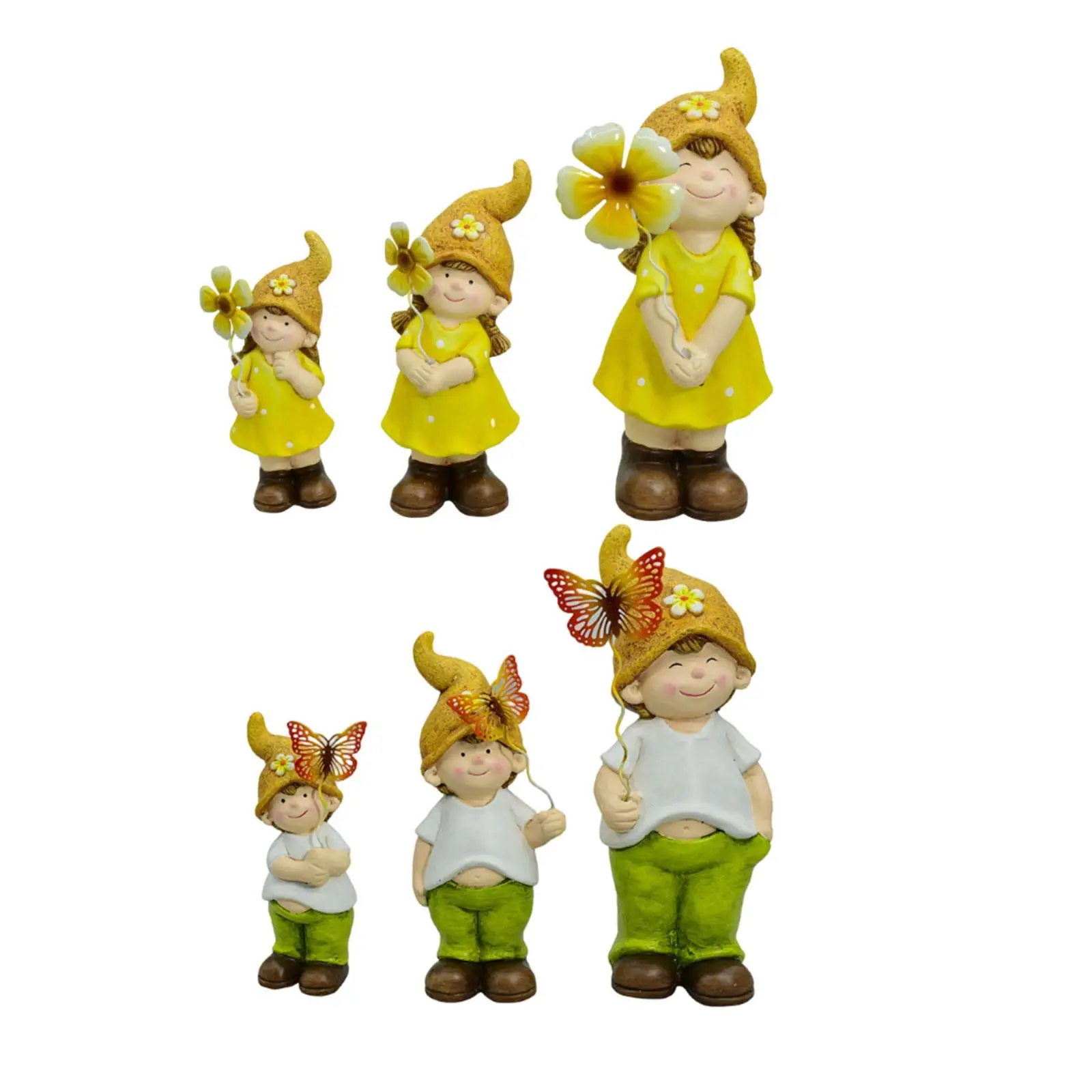 3 Pieces Figure Sculptures Decorations for Anniversary Entrance Gift