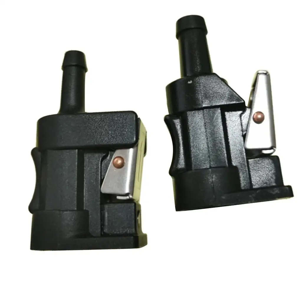 2x 5/16 inch 8mm Engine End/Side Connector for Outboard Fuel 