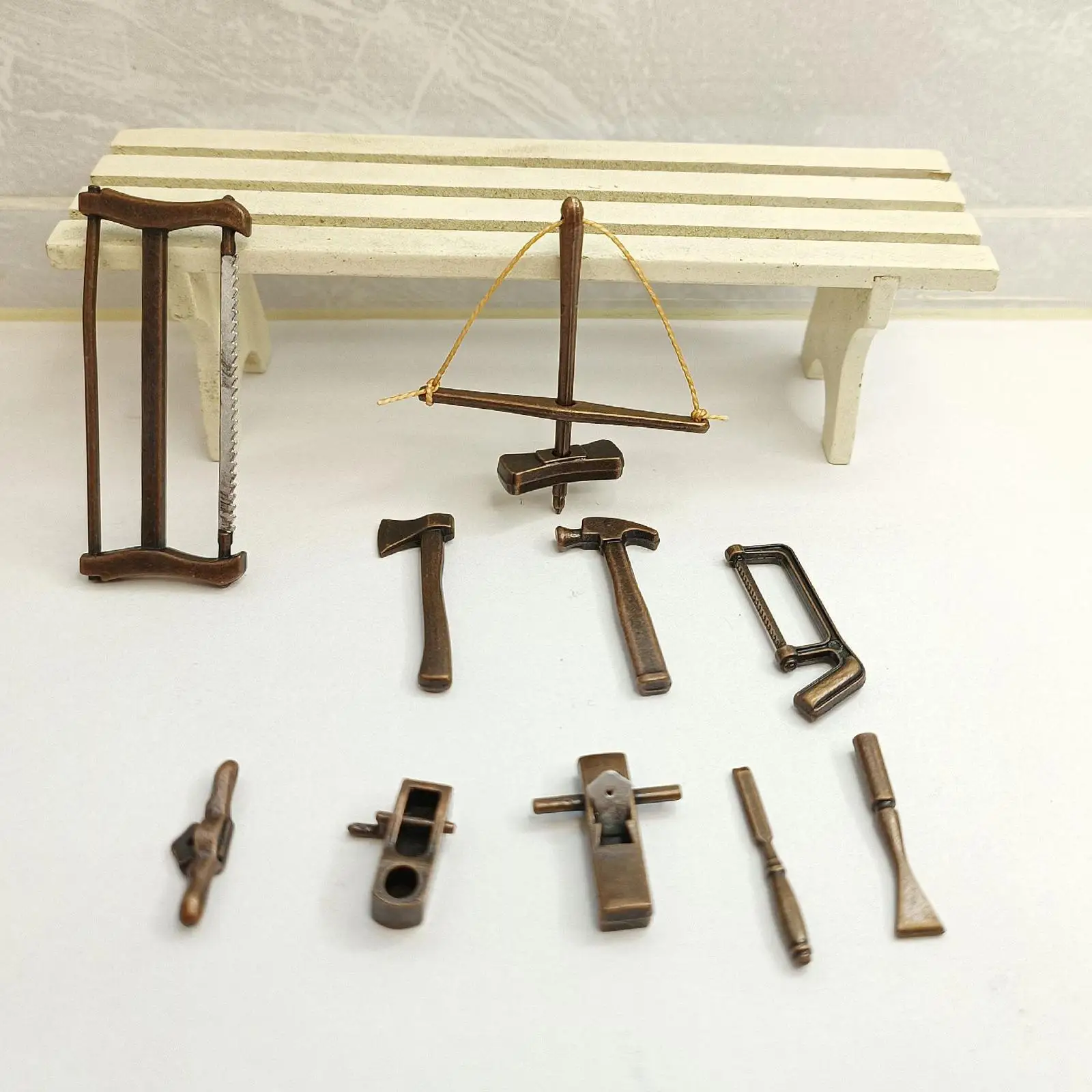 10Pcs Miniature Doll House Tools Pretend Play for Dollhouse Decoration