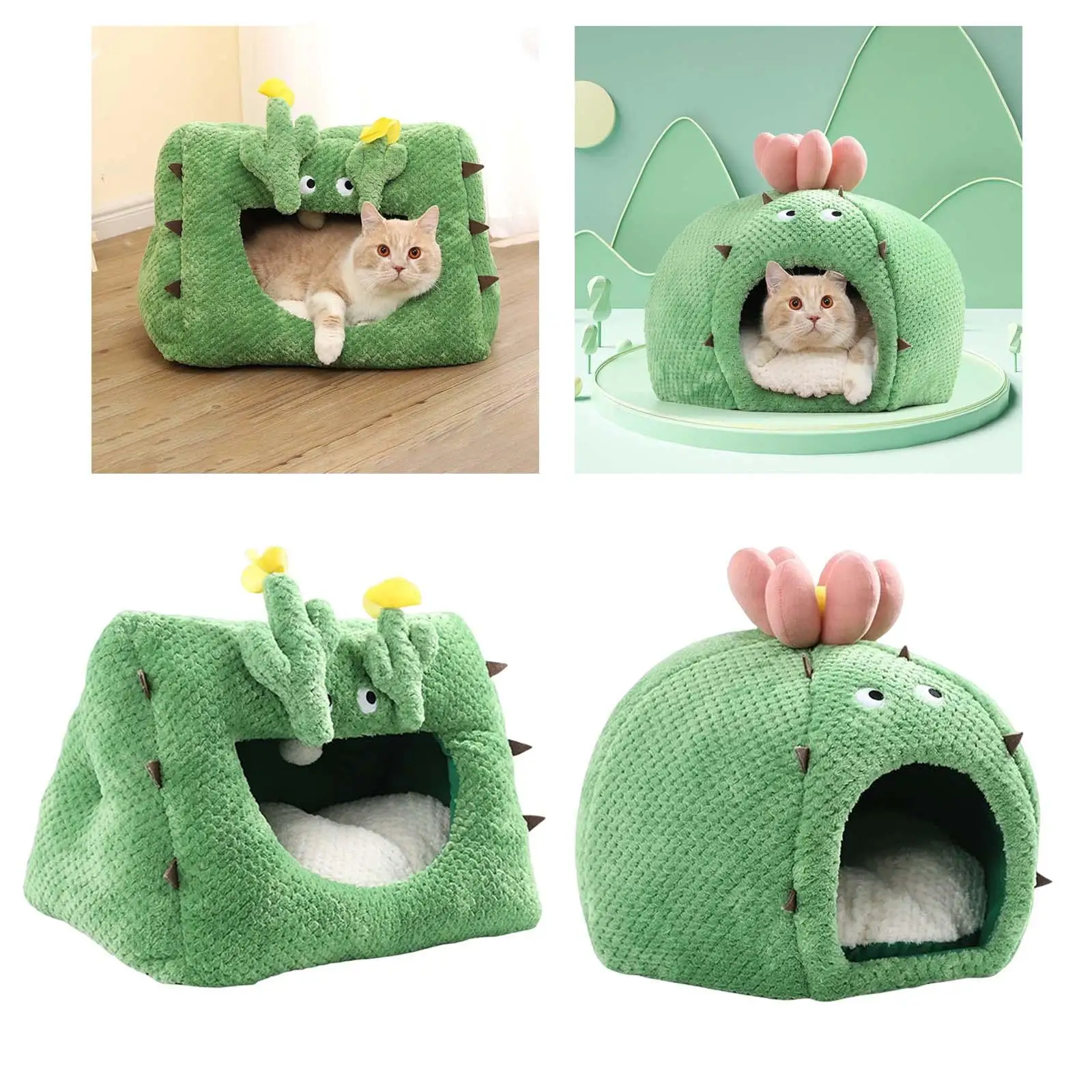 Cave House with Cushioned Pillow Dog Bed Puppy Kennel Pets Supplies Cat Beds