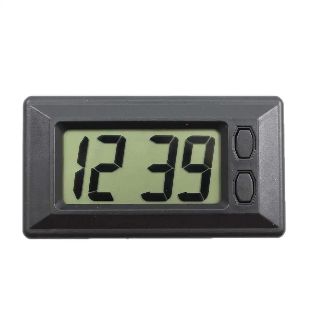 Car LCD clock classic  clock with adhesive pad, time and  display