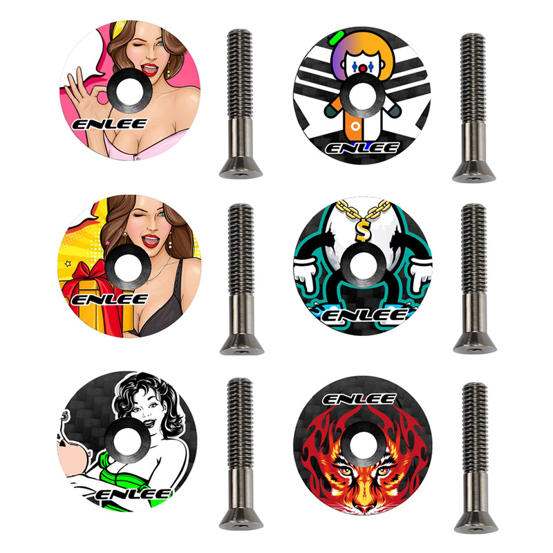 Description Picture 2 of item33mm Bike Stem Top Cap Cover Bicycle Carbon Fiber Headset Top Cap & Bolt Fork Tube Cover Bicycle Modification Accessories
