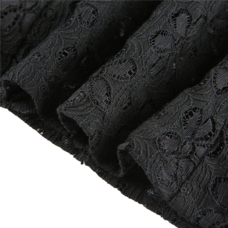 y2k Going Out Mini Lace Dress Summer Women See Through Short Sleeve V Neck Hollow Out Button Down A Line Dress Clubwear