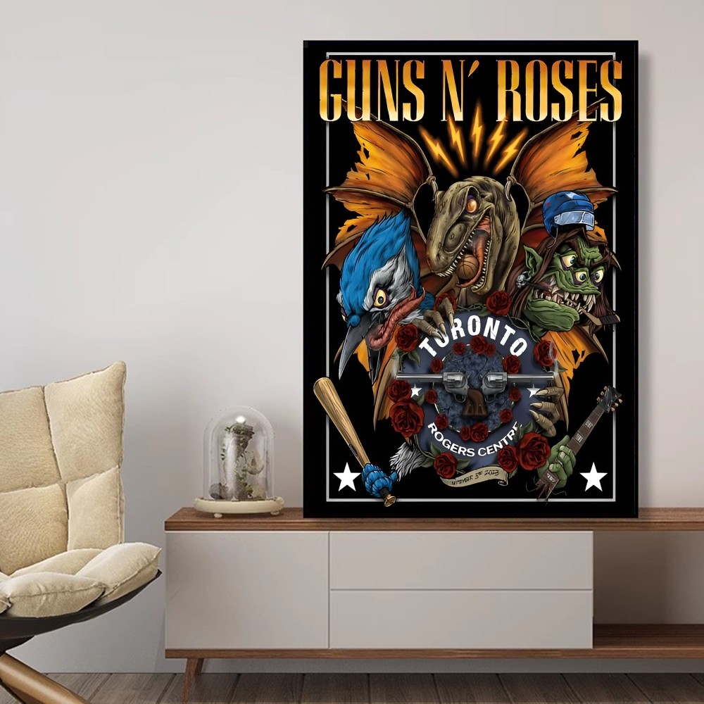 Vintage Rock Music Band G-Guns N Roses Classic Anime Poster Fancy Wall Sticker Living Room Decoration Decor Art Wall Stickers