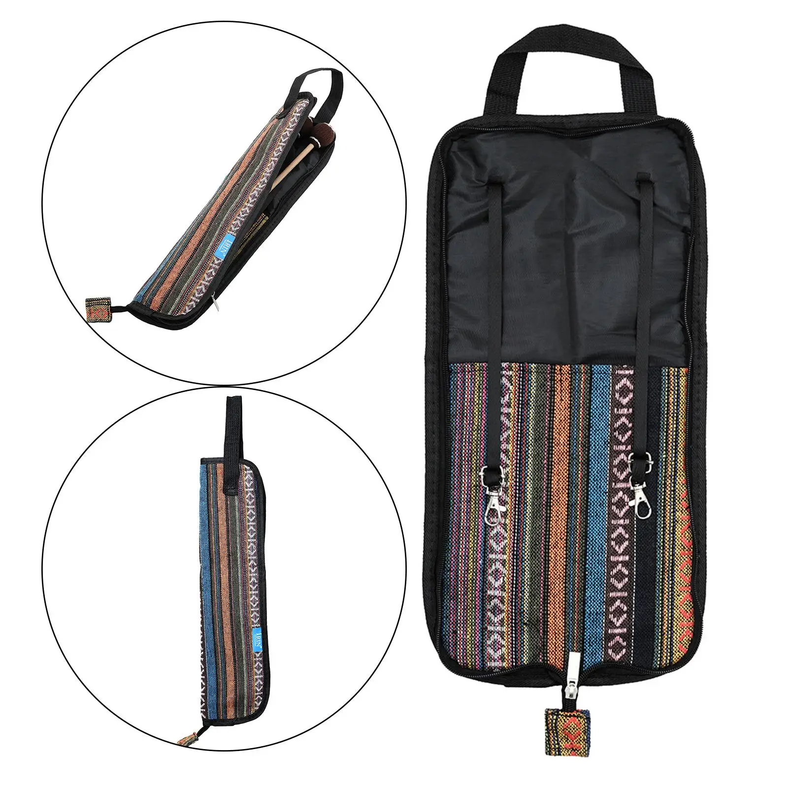 Drum Stick Bag Drumstick Carry Case Breathable Water Resistant Handbag Wear-Resistant Backpack Drum Stick Gig Bag for Outside