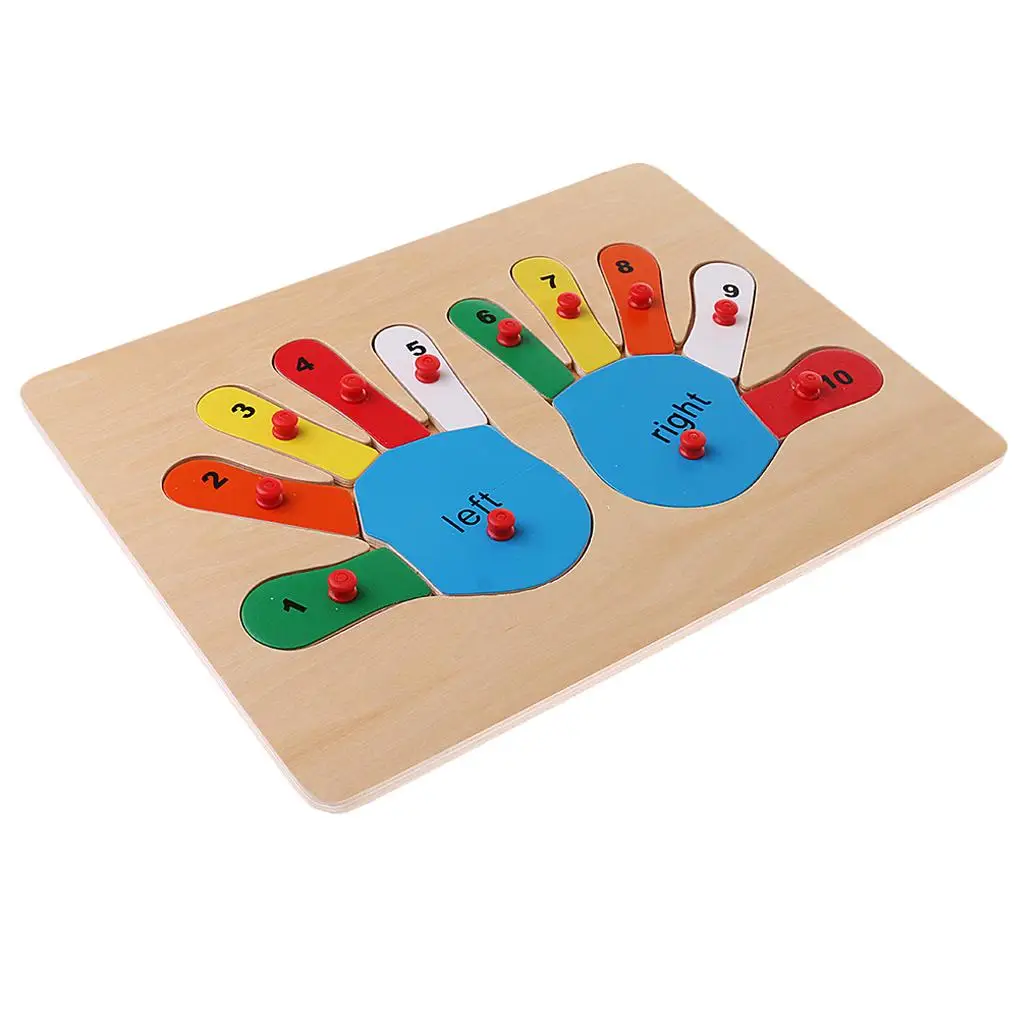 Hand Insert Number Board Jigsaw Puzzles Match Toy for Kids Early Developing
