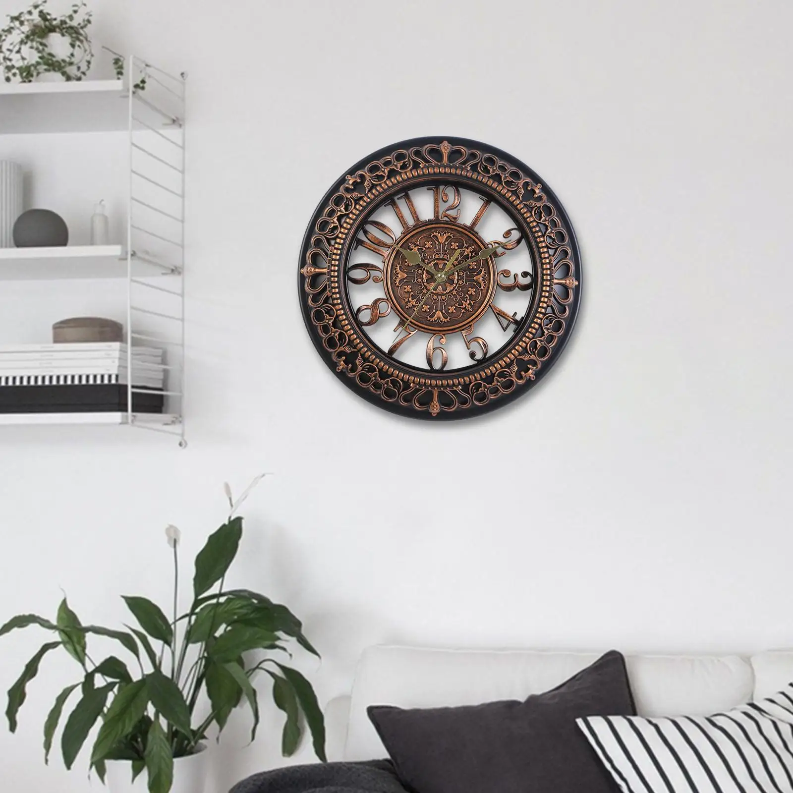 Modern Wall Clocks Round Clock for Living Room Kitchen Home Decoration