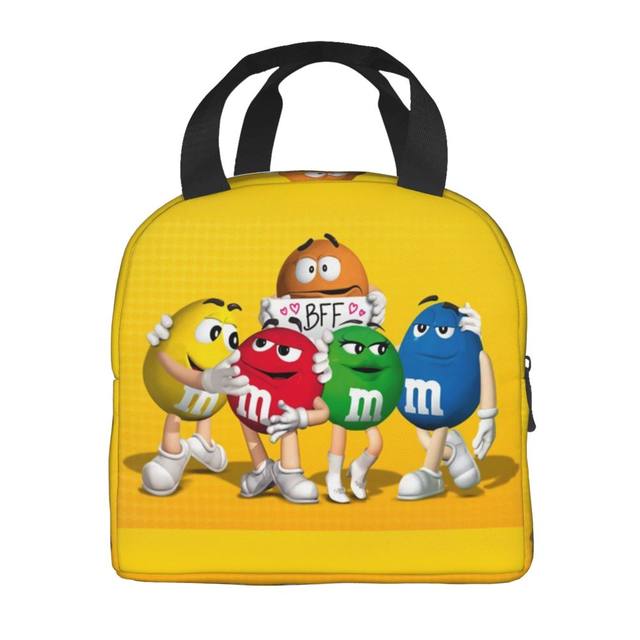 Custom M&M Candy Character Lunch Bag Women Cooler Thermal Insulate free  shipping