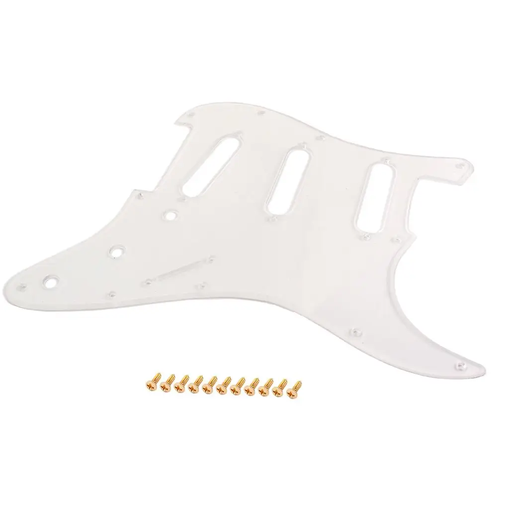 1Ply Clear Transparent Replacement Guitar Pickguard for Stratorcast Guitar