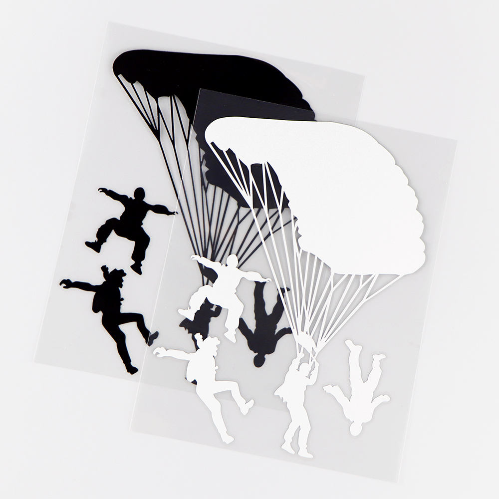 Auto Aufkleber Extreme Sport Fallschirm Fallschirmspringen Decals Zubehör Anime Aufkleber Sonnenschutz und Wasserdichte Produkte Stilvolle, PVC – Detail 1